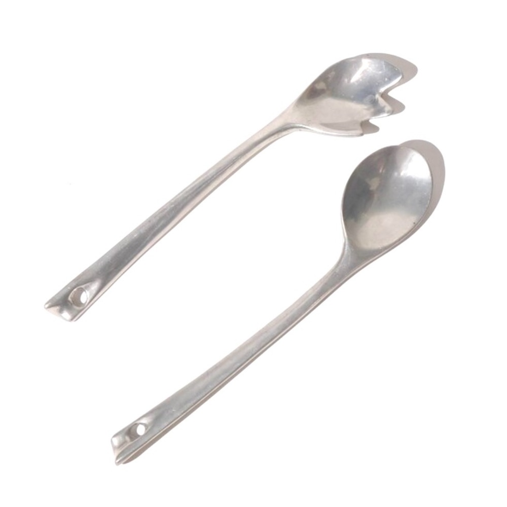Bruce Fox Designer Modernist Brutalist MCM Sculptural Serving Utensils 70s RARE
